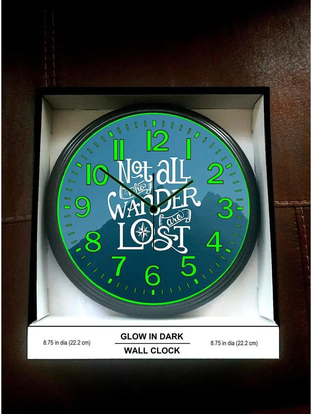 Office Home Studio Glow in the Dark Wall Clock New!